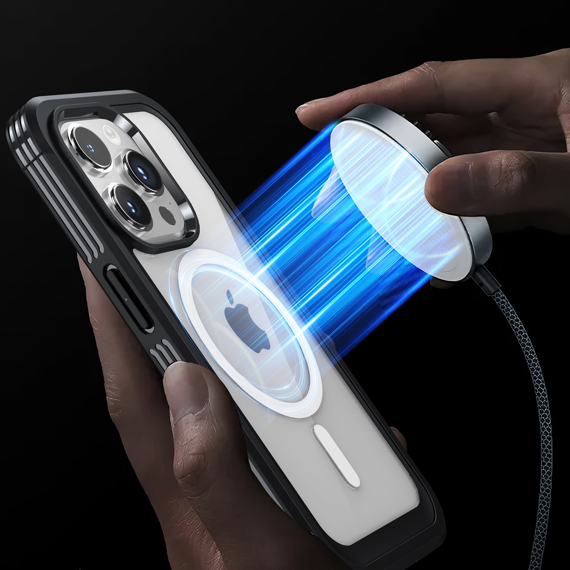 For iPhone 15 Pro Fall Protection Transparent Phone Case PC TPU Cover with Tempered Glass Screen Protector For iPhone 15 Pro Fall Protection Transparent Phone Case PC TPU Cover with Tempered Glass Screen Protector